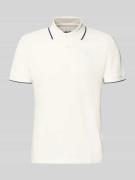 Blend Regular Fit Poloshirt mit Logo-Stitching Modell 'Hedin' in Offwh...
