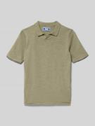 Jack & Jones Poloshirt mit V-Ausschnitt Modell 'KANE' in Beige Melange...