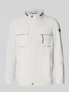 bugatti Regular Fit Jacke mit Stehkragen in Kitt, Größe 26