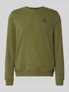 Blend Regular Fit Pullover mit Logo-Stitching Modell 'Kane' in Oliv, G...
