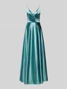 Luxuar Abendkleid mit Herz-Ausschnitt in Aqua, Größe 42