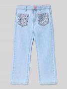 BILLIEBLUSH Jeans mit aufgesetzten Taschen und Ziersteinbesatz in Hell...
