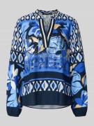 Betty Barclay Blusenshirt aus Viskose mit Tunikakragen in Royal, Größe...