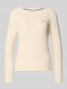 Tommy Hilfiger Regular Fit Pullover aus reiner Baumwolle in Ecru, Größ...