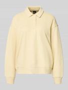 Gina Tricot Sweatshirt mit Polokragen und Knopfleiste in Hellgelb, Grö...