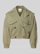 ICHI Jacke mit Reverskragen Modell 'GEZAVO' in Oliv, Größe 34