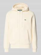 Lacoste Regular Fit Sweatjacke aus Baumwoll-Mix in Offwhite, Größe L