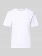 Jake*s Casual T-Shirt mit Rundhalsausschnitt in Weiss, Größe L