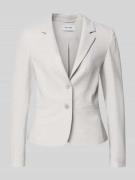 More & More Slim Fit Blazer mit Reverskragen in Hellgrau, Größe 34