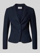 More & More Slim Fit Blazer mit Reverskragen in Marine, Größe 34