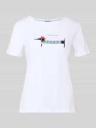 More & More T-Shirt mit Motiv-Print und Rundhalsausschnitt in Weiss, G...
