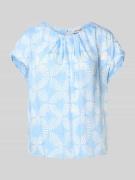 More & More Blusenshirt aus Viskose mit Rundhalsausschnitt in Hellblau...