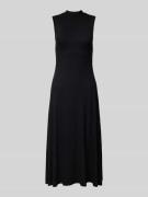 EDITED Midikleid in Ripp-Optik Modell 'Talia' in Black, Größe 36