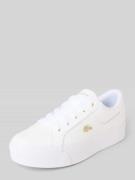 Lacoste Low Top Sneaker aus Leder-Mix Modell 'ZIANE PLATFORM 124' in W...