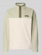 COLUMBIA Fleecepullover mit Stehkragen und Label-Detail in Sand, Größe...