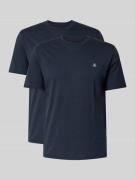 Marc O'Polo Regular Fit T-Shirt Set im 2er-Pack in Marine, Größe L
