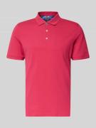 Brax Slim Fit Poloshirt aus Baumwoll-Mix Modell 'Pete' in Bordeaux, Gr...