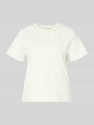 Christian Berg Woman T-Shirt mit Perlen und Ziersteinbesatz in Offwhit...