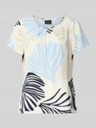 s.Oliver BLACK LABEL Loose Fit Blusenshirt mit Allover-Muster in Offwh...