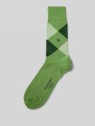 Burlington Socken mit Logo-Detail Modell 'King' in Gruen, Größe 40-46