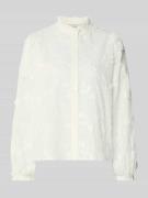 Neo Noir Regular Fit Bluse mit Stitchings und Stehkragen Modell 'Oda D...