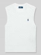 Polo Ralph Lauren Slim Fit Pullunder aus reiner Baumwolle in Weiss, Gr...