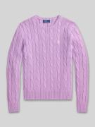 Polo Ralph Lauren Strickpullover mit Zopfmuster Modell 'JULIANNA' in F...
