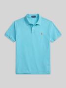 Polo Ralph Lauren Slim Fit Poloshirt aus reiner Baumwolle in Tuerkis, ...