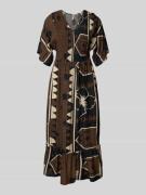 Soyaconcept Midikleid aus Viskose mit V-Ausschnitt Modell 'ROSALIE' in...