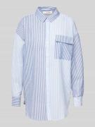 A-view Regular Fit Hemdbluse mit Strukturmuster Modell 'Mila' in Blau,...