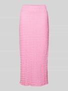 Rich & Royal Midirock mit Strukturmuster in Rosa, Größe XS