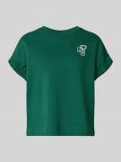 Marc Cain Relaxed Fit T-Shirt mit Logo-Detail in Gruen, Größe 34