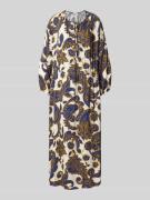 Seidensticker Midikleid mit Bindegürtel in Marine, Größe 34