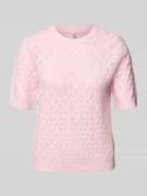 Pieces Regular Fit Pullover mit Woll-Anteil Modell 'LELOU' in Rosa, Gr...