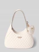 Guess Handtasche mit Steppnähten Modell 'ATABEY HOBO' in Offwhite, Grö...