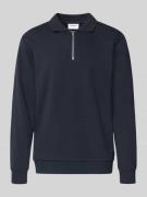 Lindbergh Sweatshirt mit Polokragen und Reißverschluss in Marine, Größ...