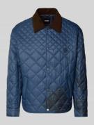 BOSS Regular Fit Steppjacke mit Cord-Kragen Modell 'C-COSMIX' in Blau,...