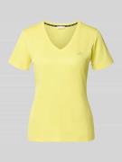 LIU JO SPORT Regular Fit T-Shirt aus Viskose-Mix in Hellgelb, Größe L
