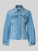 Liu Jo White Regular Fit Jeansjacke mit Brusttaschen in Hellblau, Größ...