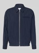 Lindbergh Modern Fit Hemdjacke mit Zweiwege-Reißverschluss in Dunkelbl...