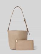 CK Calvin Klein Bucket Bag in Leder-Optik in Beige, Größe 1