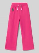 Polo Ralph Lauren Kids Wide Leg Sweatpants aus Baumwoll-Mix in Pink, G...