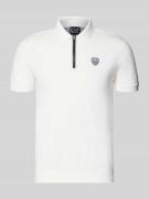EA7 Emporio Armani Slim Fit Poloshirt aus Viskose-Mix in Offwhite, Grö...