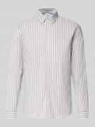 Lindbergh Relaxed Fit Freizeithemd mit Button-Down-Kragen in Dunkelgra...