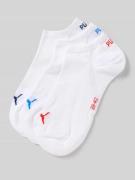PUMA Sneakersocken mit Logo im 3er-Pack in Weiss, Größe 39/42