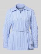 Marella Slim Fit Bluse mit Bindegürtel Modell 'STABARIN' in Hellblau, ...