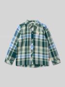 Steiff Freizeithemd mit Label-Stitching in Blau, Größe 104