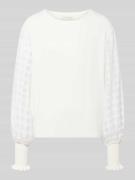 Apricot Strickpullover aus Viskose-Mix mit Rundhalsausschnitt in Offwh...