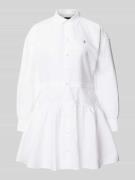 Polo Ralph Lauren Tailliertes Blusenkleid aus reiner Baumwolle in Weis...