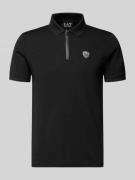 EA7 Emporio Armani Slim Fit Poloshirt aus Viskose-Mix in Black, Größe ...